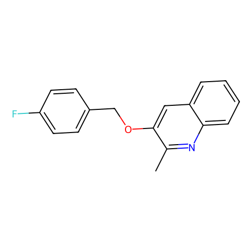 3-[(4-Fluorophenyl)methoxy]-2-methylquinoline structure