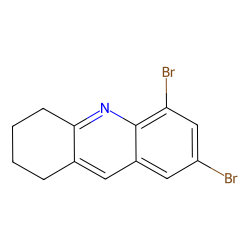 5,7-Dibromo-1,2,3,4-tetrahydroacridine structure