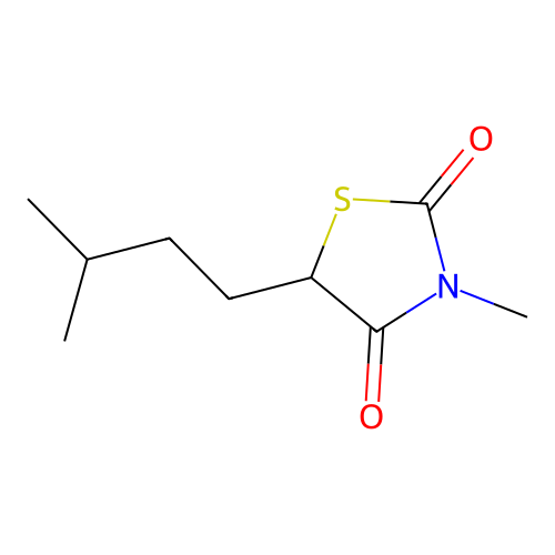 3-Methyl-5-(3-methylbutyl)-1,3-thiazolidine-2,4-dione structure