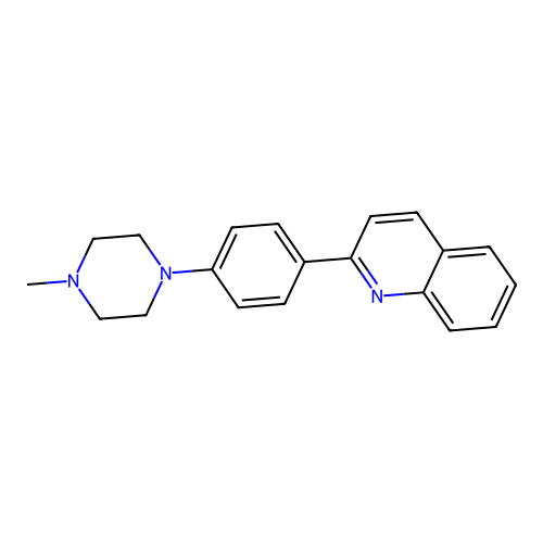 2-[4-(4-Methylpiperazin-1-yl)phenyl]quinoline structure