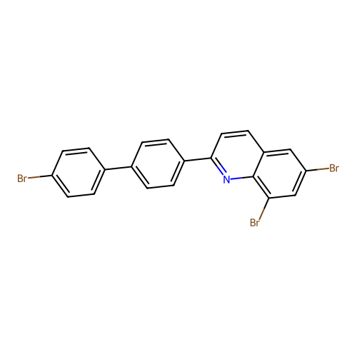 6,8-Dibromo-2-[4-(4-bromophenyl)phenyl]quinoline structure