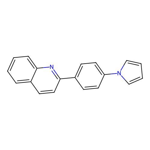 2-[4-(1H-pyrrol-1-yl)phenyl]quinoline structure