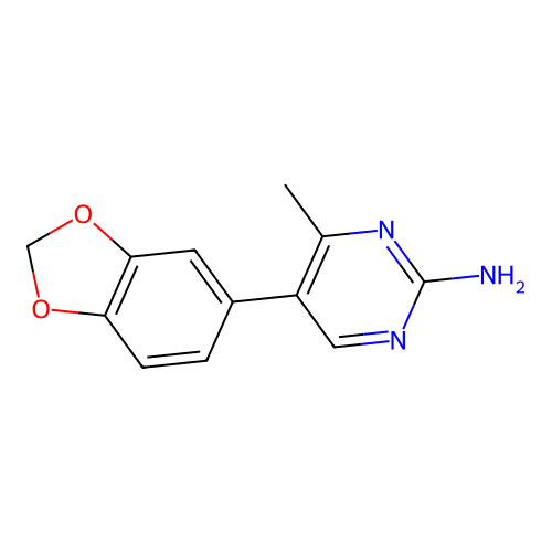 5-(1,3-Benzodioxol-5-yl)-4-methyl-2-pyrimidinamine structure