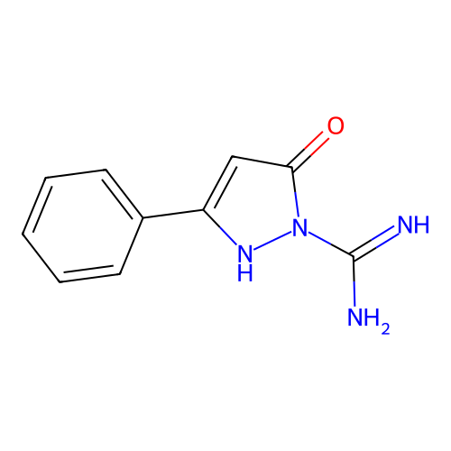 5-oxo-3-phenyl-2,5-dihydro-1H-pyrazole-1-carboximidamide structure