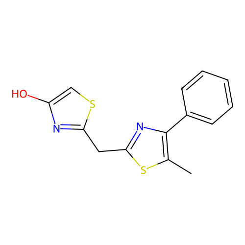 2-[(5-Methyl-4-phenyl-1,3-thiazol-2-yl)methyl]-1,3-thiazol-4-ol structure