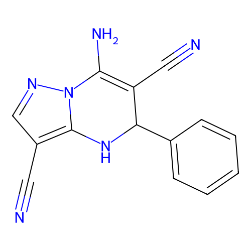 7-Amino-5-phenyl-4,5-dihydropyrazolo[1,5-a]pyrimidine-3,6-dicarbonitrile structure