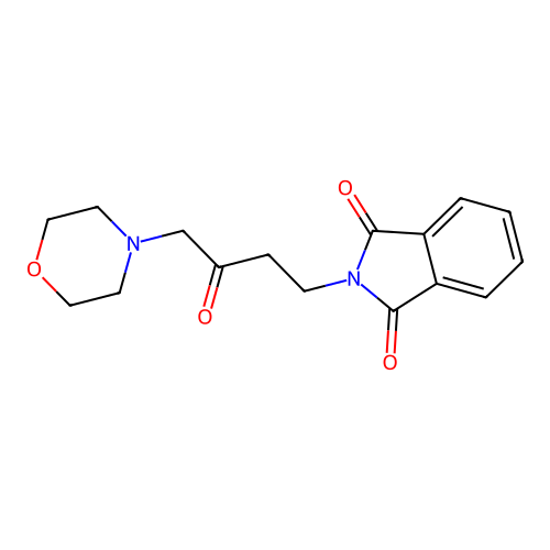 2-(4-morpholino-3-oxobutyl)-1H-isoindole-1,3(2H)-dione structure