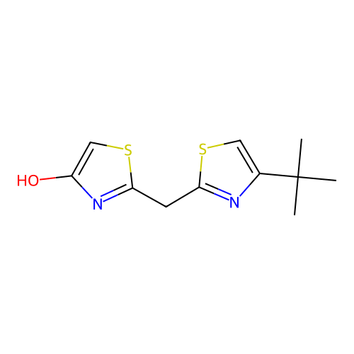 2-[(4-Tert-butyl-1,3-thiazol-2-yl)methyl]-1,3-thiazol-4-ol structure