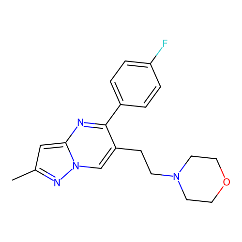 5-(4-Fluorophenyl)-2-methyl-6-(2-morpholinoethyl)pyrazolo[1,5-a]pyrimidine structure