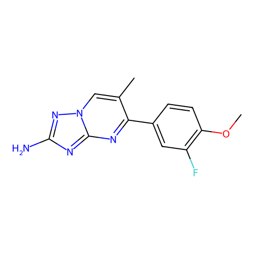 5-(3-Fluoro-4-methoxyphenyl)-6-methyl-[1,2,4]triazolo[1,5-a]pyrimidin-2-amine structure
