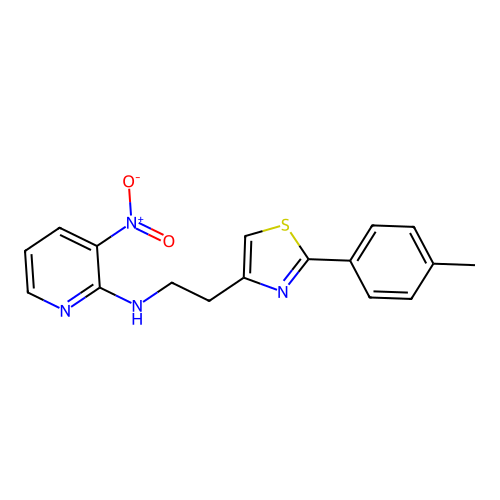 N-{2-[2-(4-methylphenyl)-1,3-thiazol-4-yl]ethyl}-3-nitro-2-pyridinamine structure