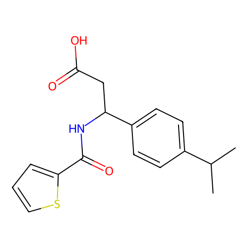 3-(4-Isopropylphenyl)-3-[(2-thienylcarbonyl)amino]propanoic acid structure