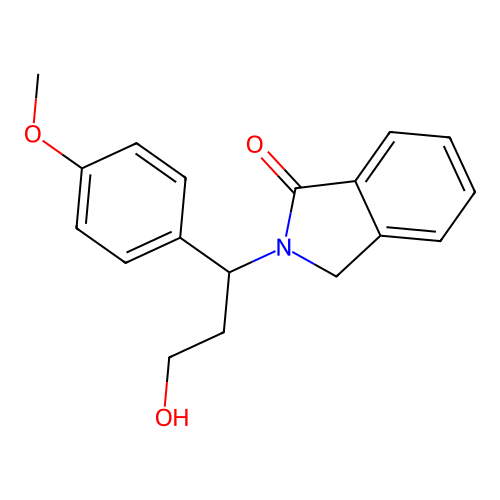 2-[3-Hydroxy-1-(4-methoxyphenyl)propyl]-1-isoindolinone structure