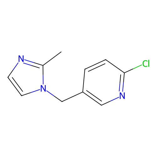 2-chloro-5-[(2-methyl-1H-imidazol-1-yl)methyl]pyridine structure