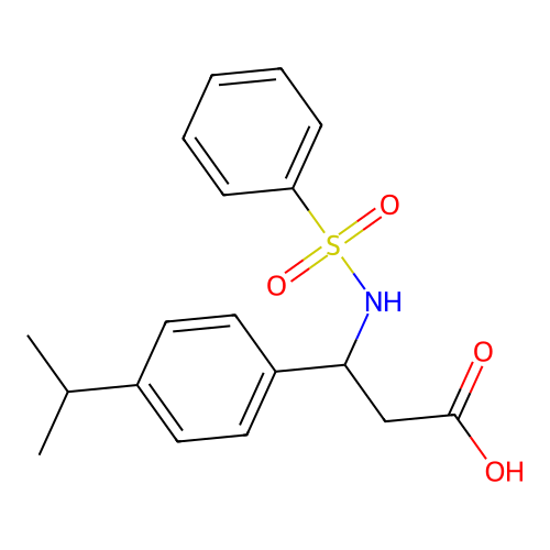 3-(4-Isopropylphenyl)-3-[(phenylsulfonyl)amino]propanoic acid structure