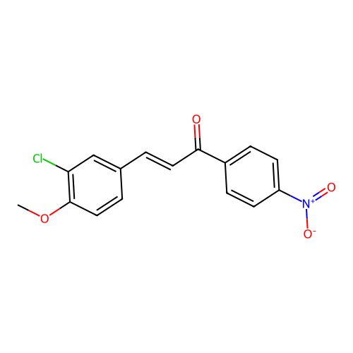 (E)-3-(3-chloro-4-methoxyphenyl)-1-(4-nitrophenyl)-2-propen-1-one structure