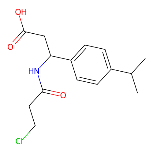 3-[(3-Chloropropanoyl)amino]-3-(4-isopropylphenyl)propanoic acid structure