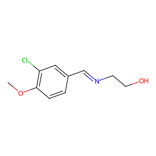 2-{[(3-Chloro-4-methoxyphenyl)methylene]amino}-1-ethanol structure