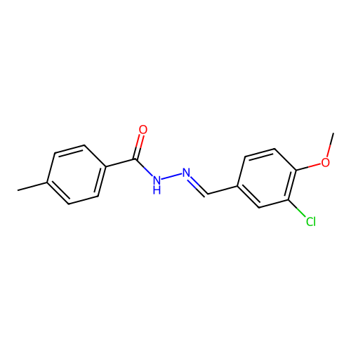N'-[(3-Chloro-4-methoxyphenyl)methylidene]-4-methylbenzohydrazide structure