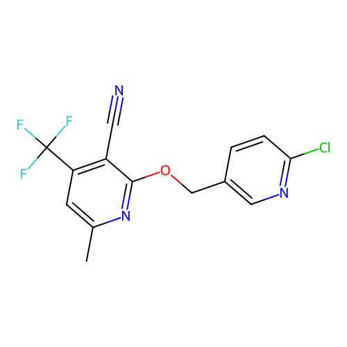2-[(6-Chloro-3-pyridinyl)methoxy]-6-methyl-4-(trifluoromethyl)nicotinonitrile structure