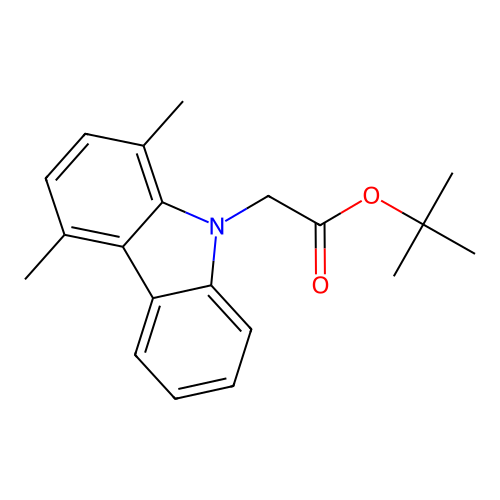 tert-butyl 2-(1,4-dimethyl-9H-carbazol-9-yl)acetate structure