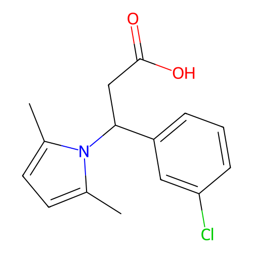 3-(3-Chlorophenyl)-3-(2,5-dimethyl-1H-pyrrol-1-yl)propanoic acid structure