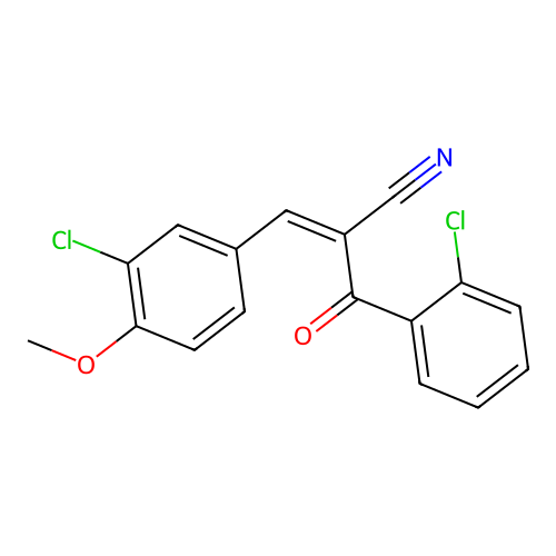 2-(2-Chlorobenzoyl)-3-(3-chloro-4-methoxyphenyl)prop-2-enenitrile structure