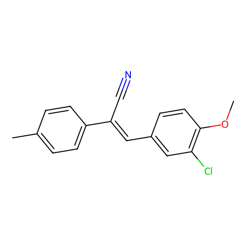3-(3-Chloro-4-methoxyphenyl)-2-(4-methylphenyl)prop-2-enenitrile structure