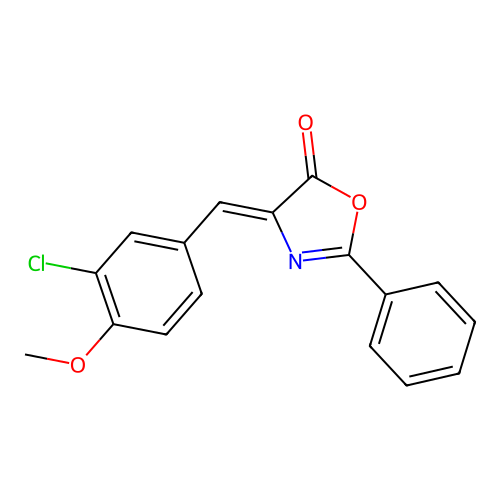 4-[(3-Chloro-4-methoxyphenyl)methylidene]-2-phenyl-1,3-oxazol-5-one structure