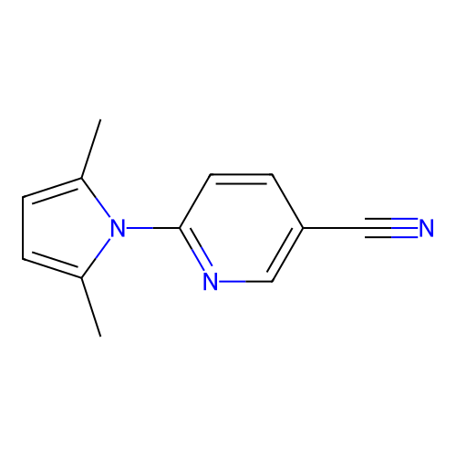 6-(2,5-dimethyl-1H-pyrrol-1-yl)nicotinonitrile structure