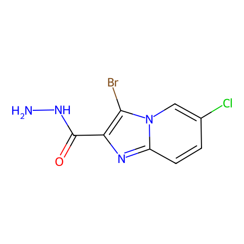 3-Bromo-6-chloroimidazo[1,2-a]pyridine-2-carbohydrazide structure