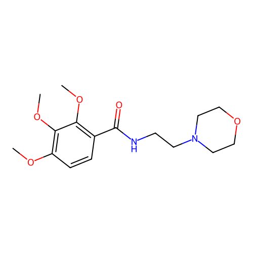 2,3,4-trimethoxy-N-(2-morpholinoethyl)benzenecarboxamide structure