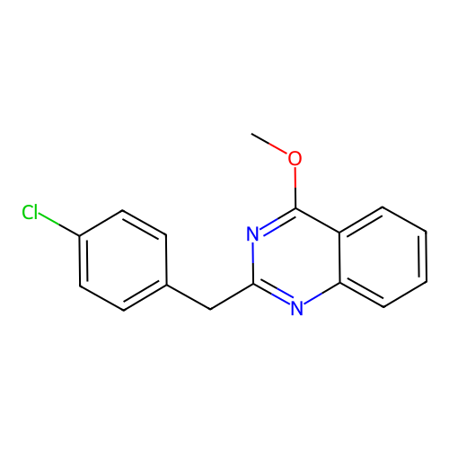 2-[(4-Chlorophenyl)methyl]-4-methoxyquinazoline structure