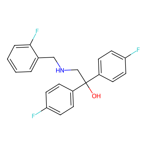 2-[(2-Fluorobenzyl)amino]-1,1-bis(4-fluorophenyl)-1-ethanol structure