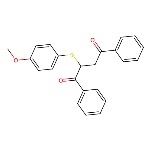 2-[(4-Methoxyphenyl)sulfanyl]-1,4-diphenyl-1,4-butanedione structure