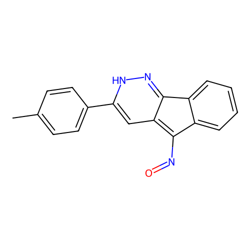 3-(4-methylphenyl)-5H-indeno[1,2-c]pyridazin-5-one oxime structure