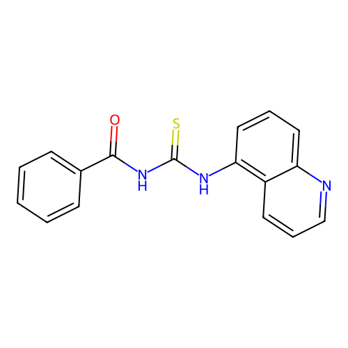 N-benzoyl-N'-(5-quinolinyl)thiourea structure