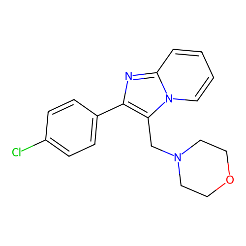 2-(4-Chlorophenyl)-3-(morpholinomethyl)imidazo[1,2-a]pyridine structure