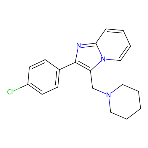 2-(4-Chlorophenyl)-3-(piperidinomethyl)imidazo[1,2-a]pyridine structure