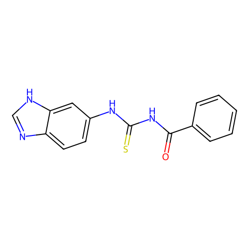 N-(1H-1,3-benzimidazol-5-yl)-N'-benzoylthiourea structure
