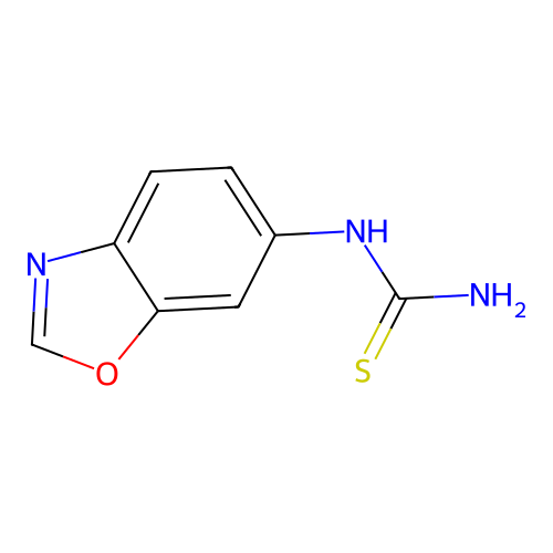 N-(1,3-benzoxazol-6-yl)thiourea structure