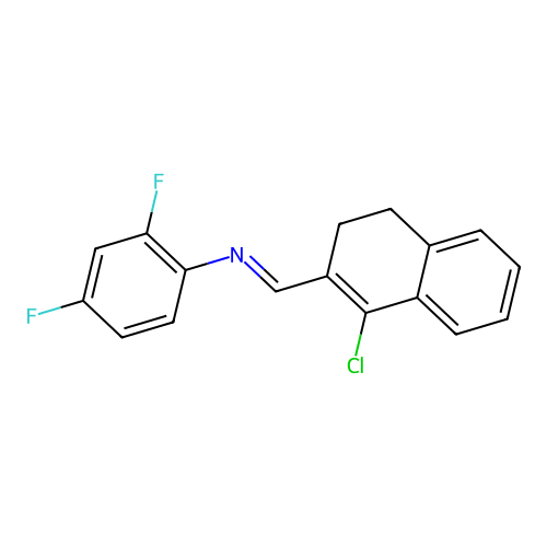 N-[(E)-(1-chloro-3,4-dihydro-2-naphthalenyl)methylidene]-2,4-difluoroaniline structure