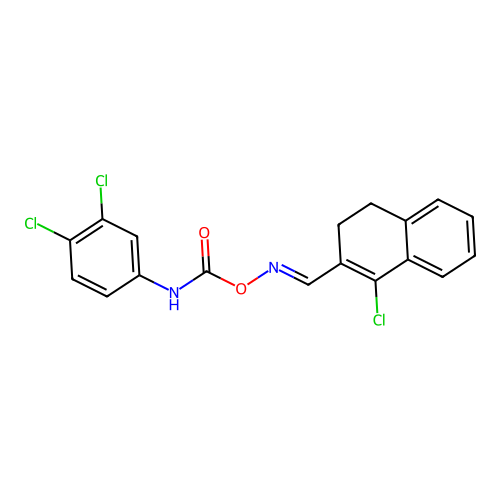[(1-chloro-3,4-dihydronaphthalen-2-yl)methylideneamino] N-(3,4-dichlorophenyl)carbamate structure