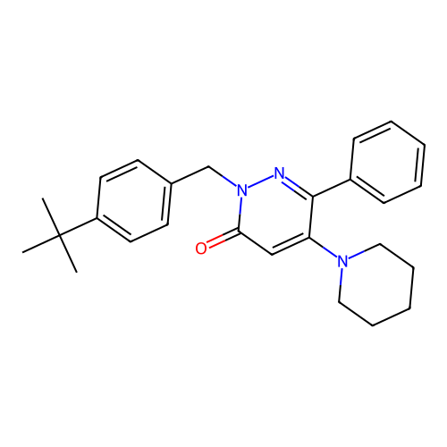 2-[4-(tert-butyl)benzyl]-6-phenyl-5-piperidino-3(2H)-pyridazinone structure