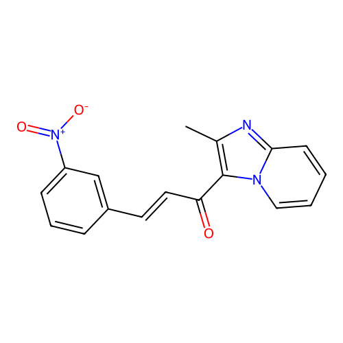 1-(2-Methylimidazo[1,2-a]pyridin-3-yl)-3-(3-nitrophenyl)prop-2-en-1-one structure
