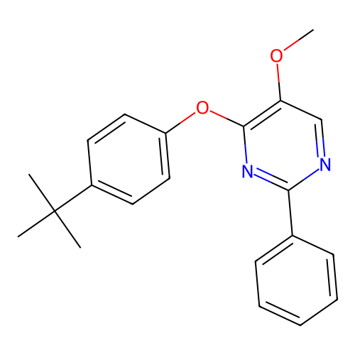 4-(4-Tert-butylphenoxy)-5-methoxy-2-phenylpyrimidine structure