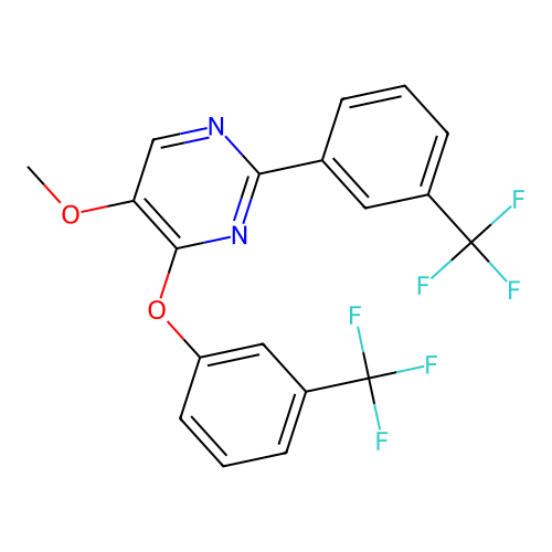 5-Methoxy-4-[3-(trifluoromethyl)phenoxy]-2-[3-(trifluoromethyl)phenyl]pyrimidine structure