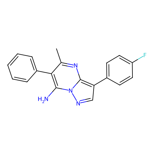 3-(4-Fluorophenyl)-5-methyl-6-phenylpyrazolo[1,5-a]pyrimidin-7-amine structure