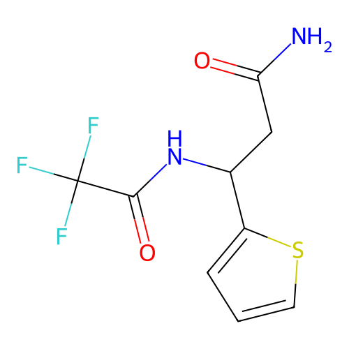 3-(2-Thienyl)-3-[(2,2,2-trifluoroacetyl)amino]propanamide structure