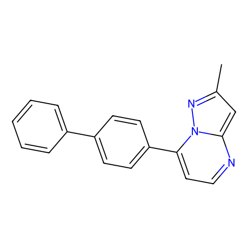 7-[1,1'-Biphenyl]-4-yl-2-methylpyrazolo[1,5-a]pyrimidine structure